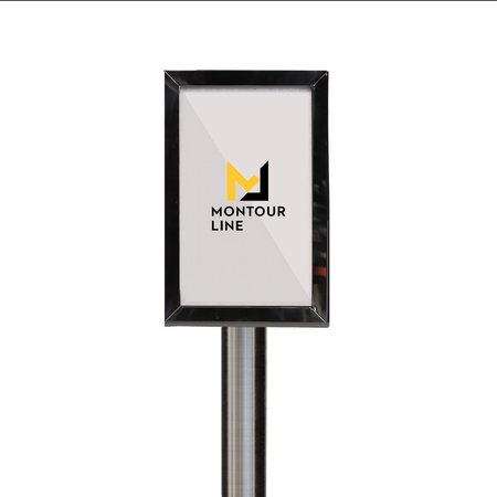 MONTOUR LINE Sign 7 x 11 in. V Satin S.S., EXIT (fr) / EXIT PLS DO NOT ENTER (bck) FS200-711-V-SS-EXITNOENTERDBL